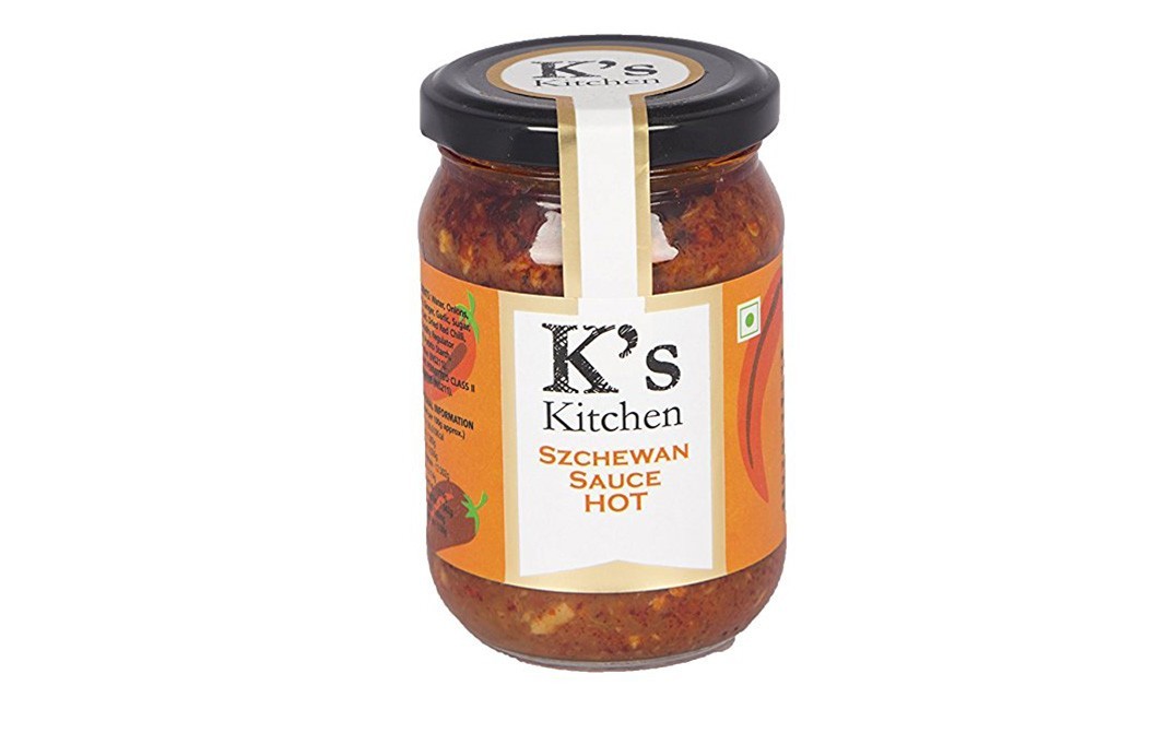 K's Kitchen Szchewan Sauce Hot    Glass Jar  250 grams